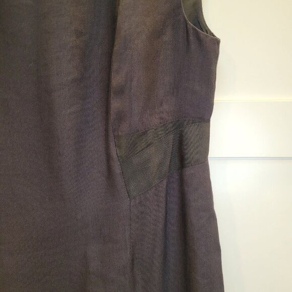 Jones New York Women's Little Black Dress Linen Sleeveless Sheath Size 12 - Picture 6 of 8